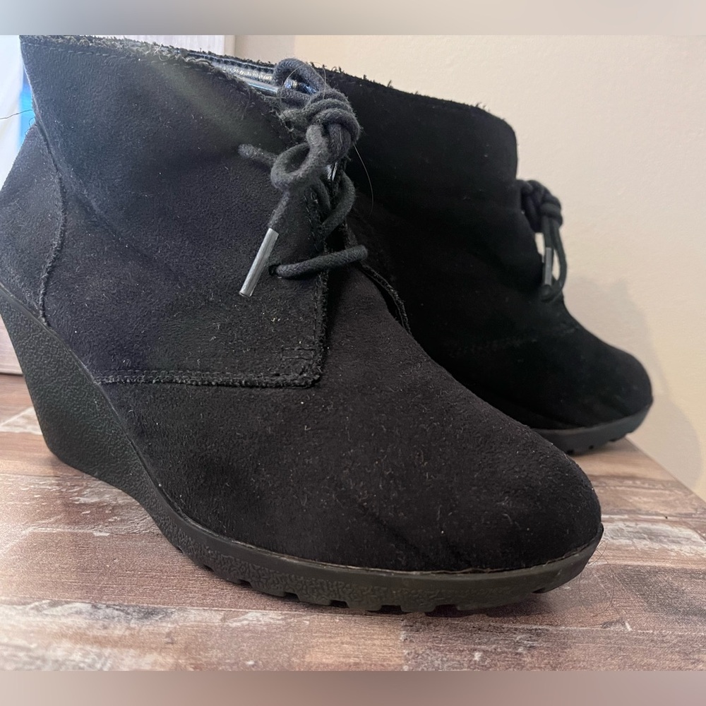 Women's Black Suede Ankle Boots